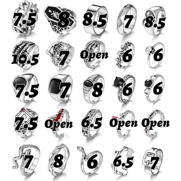 15-63 PCS Vintage Silver Knuckle Rings Set for Women Stackable Joint Finger - Picture 7 of 8